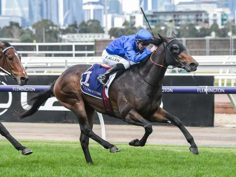 Alcyone wins at Flemington.