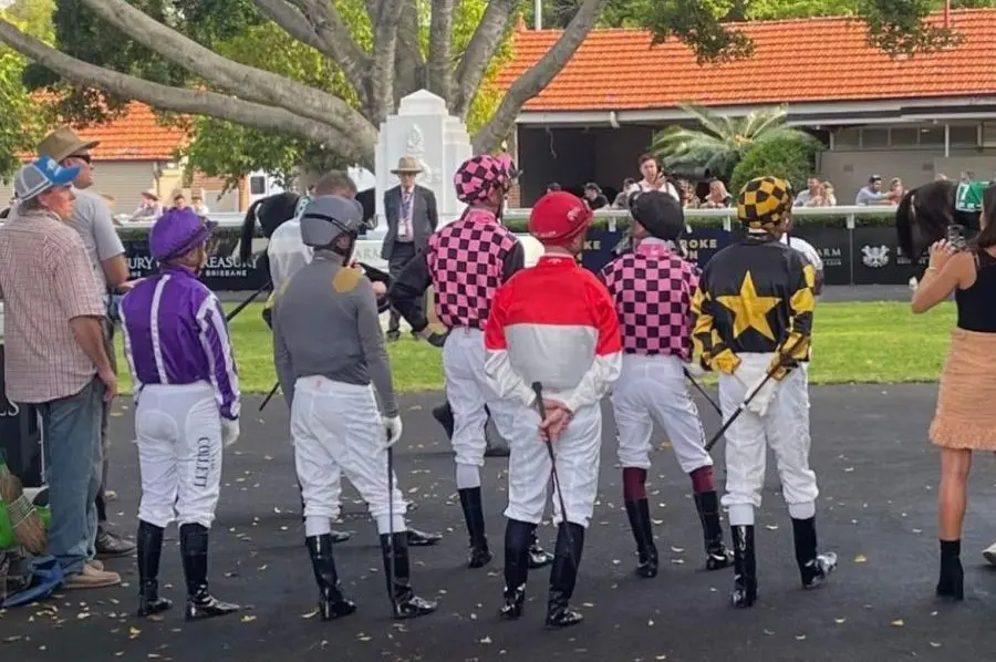 Jockeys at Eagle Farm Racecourse