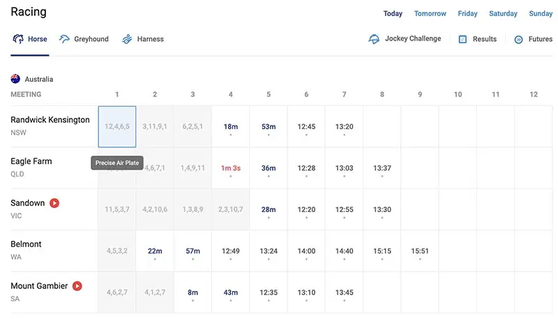 Palmerbet Horse Racing