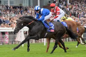 Alflaila defeats King's Gambit in the Gr.2 York Stakes