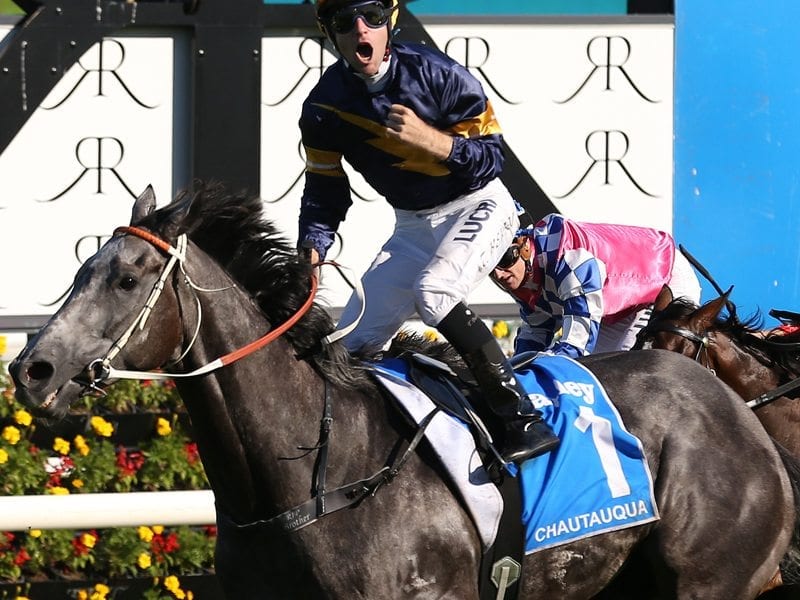 Chautauqua winning the Darley T J Smith Stakes at The Championships