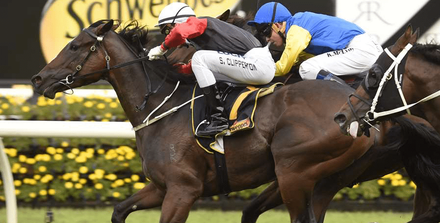 Sam Clipperton wins 2016 All Aged Stakes onboard English