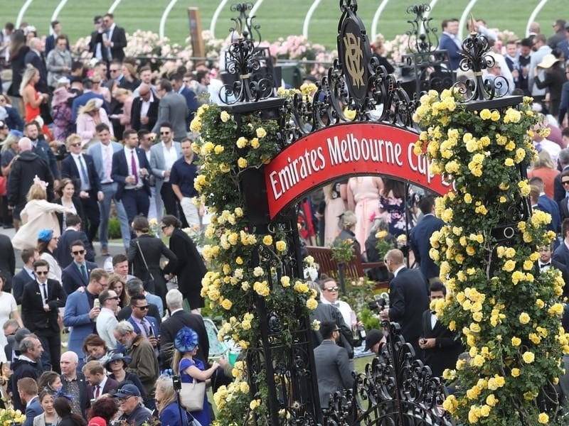 Racegoers during the 2017 Melbourne Cup Day