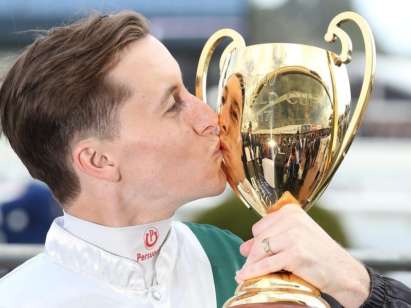 Cory Parish is chasing his second Caulfield Cup win.