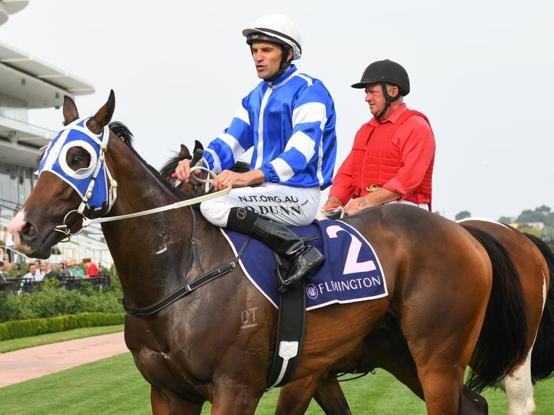 Dwayne Dunn rode Bold Star to victory in the Kensington Stakes