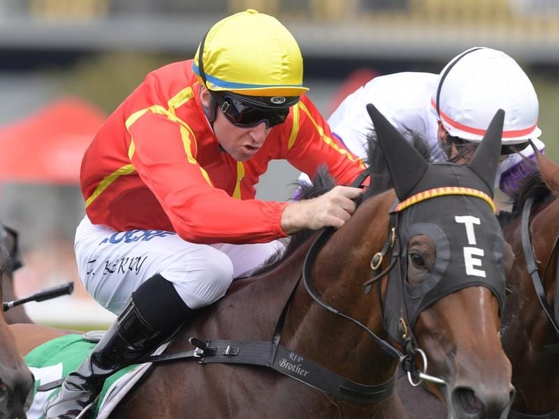 Tommy Berry rides Winter Bride at Randwick