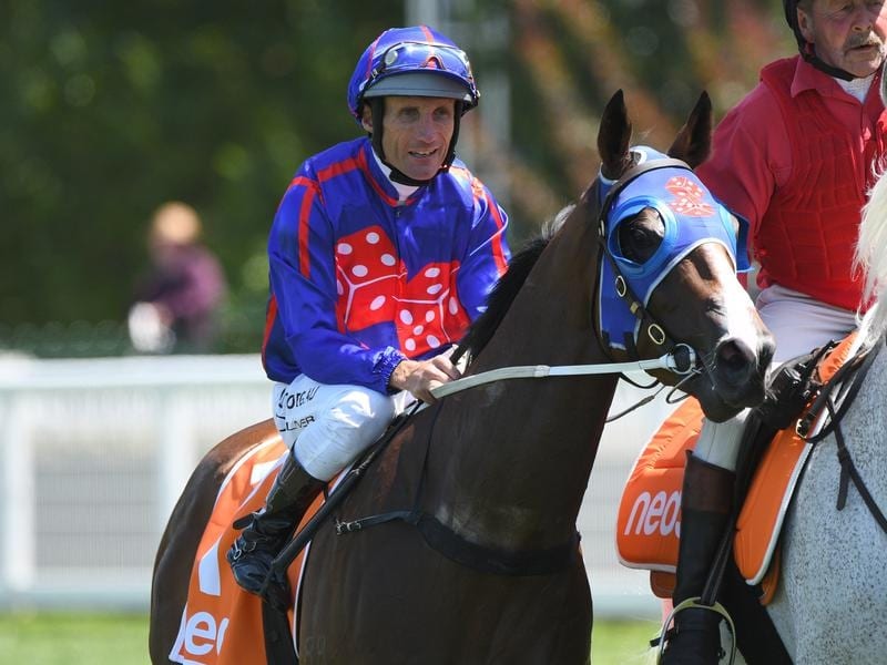 Damien Oliver on Zeditave Stakes winner He'll Haunt Us.