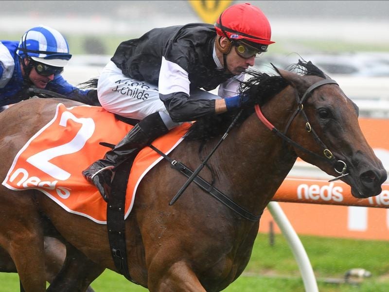 Mildred wins the Chairman's Stakes at Caulfield.
