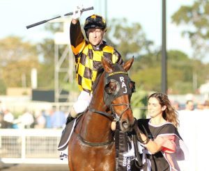Pinarello salutes in the Queensland Derby