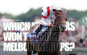 Which jockey has won the most Melbourne Cups?