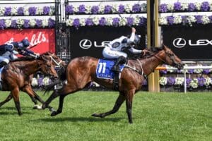 Ozzmosis leads all the way in Group 1 Coolmore Stud Stakes